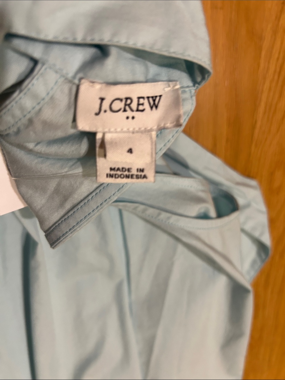 NWT J. Crew Factory Light Blue Sleeveless Halter Neck Cotton Top - Picture 5 of 6
